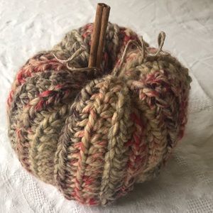 Rustic Farmhouse Crochet Pumpkin Thanksgiving Fall Decor